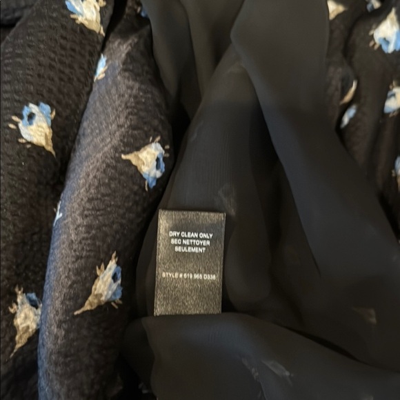 Beautiful Silk NWOT Rebecca Taylor Black Floral Dress  Size 6 - Picture 12 of 12